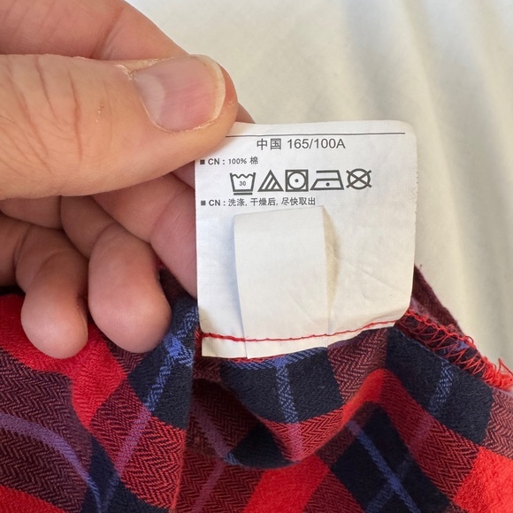 Old Navy Women's Large Red Plaid BOYFRIEND Button Up Flannel Shirt Casual Relax - Picture 10 of 16